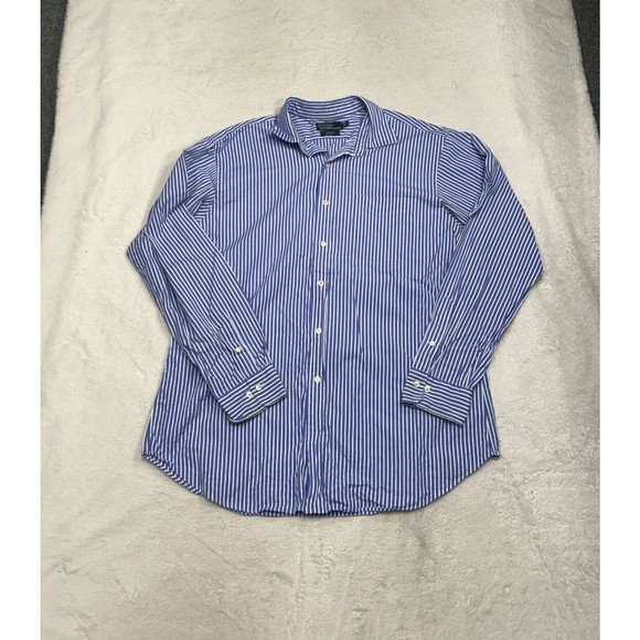 Polo Ralph Lauren Curham Button Up Shirt Classic Fit Blue White Stripe Size XL - Picture 1 of 7